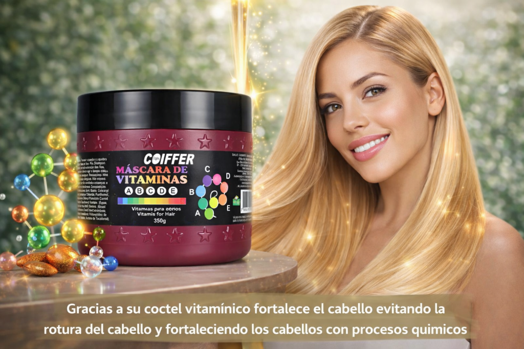 Máscara de Vitaminas COIFFER para cuidado capilar